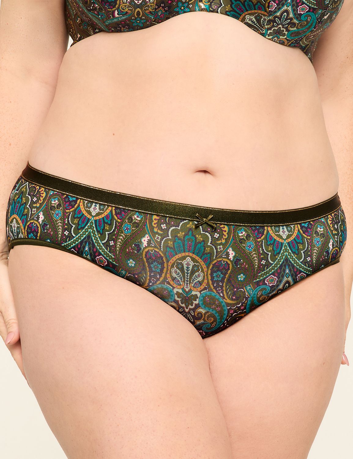 No Show Hipster Lurex Tipped Elasti Product Image 1