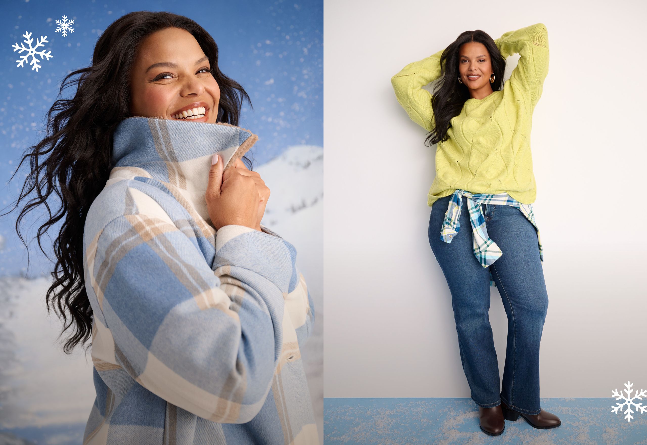 model in holiday pj sets
