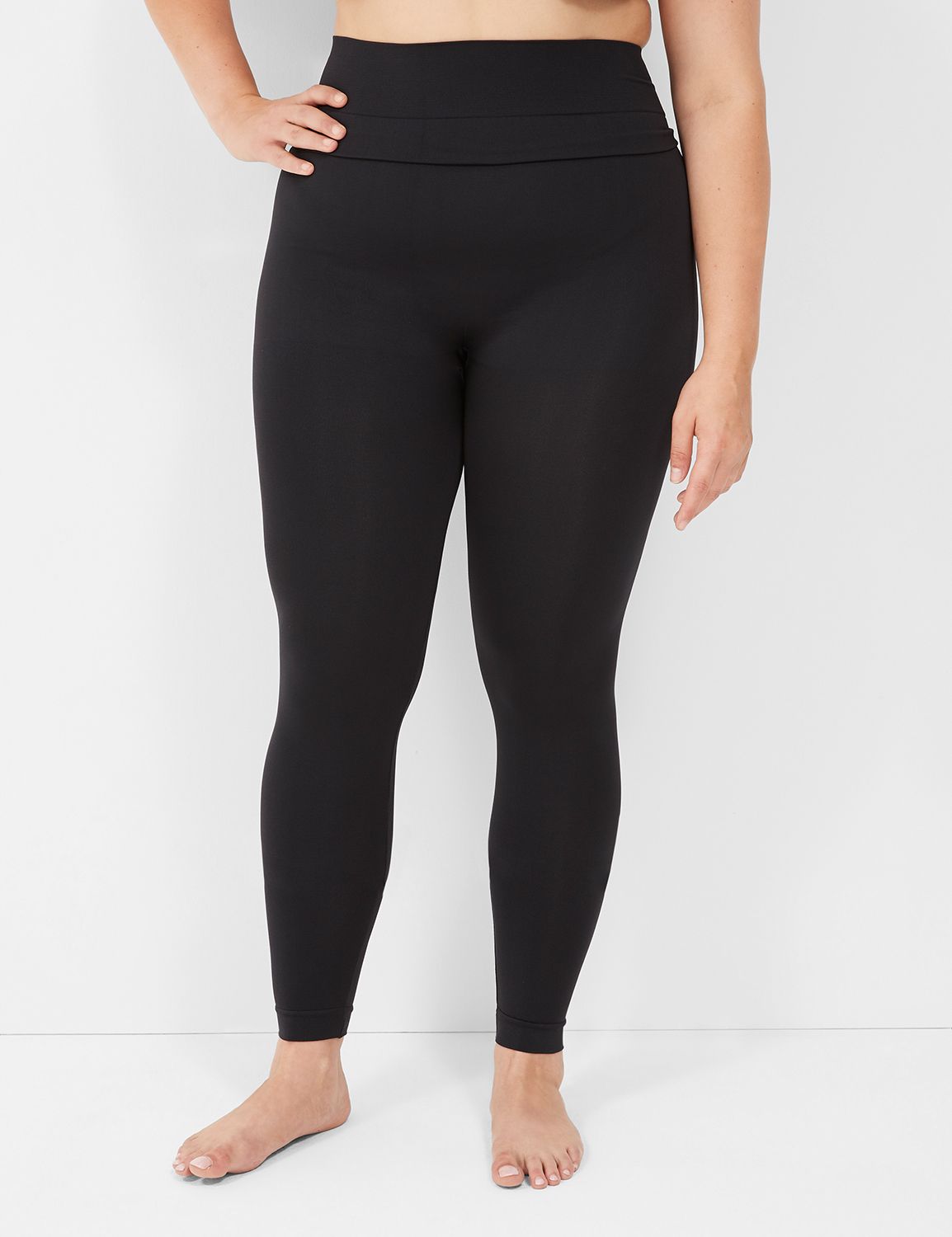 High Waist Smoothing Legging - SEAMLESS:Black 2008:E-F