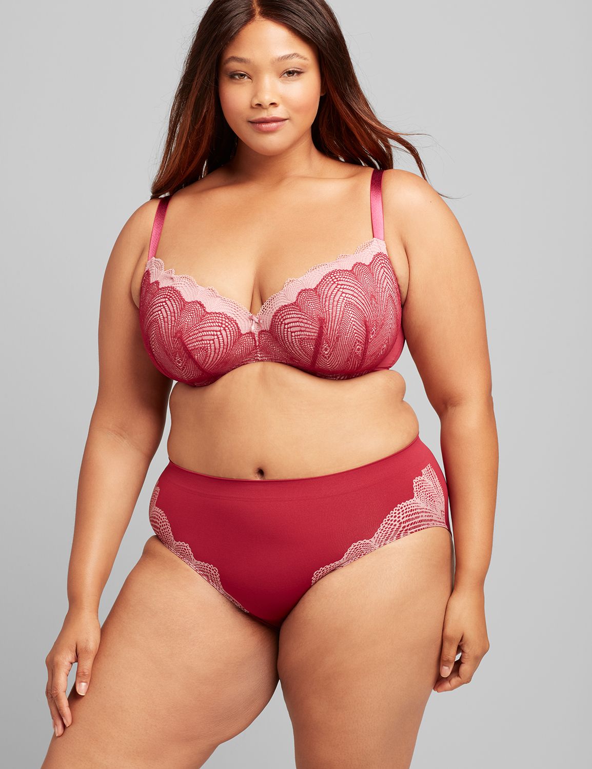 Lane Bryant Stretch Lace Hipster Panty 22/24 Beet Red - Yahoo Shopping