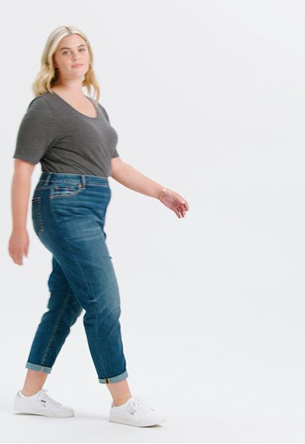 women's plus size boyfriend jeans