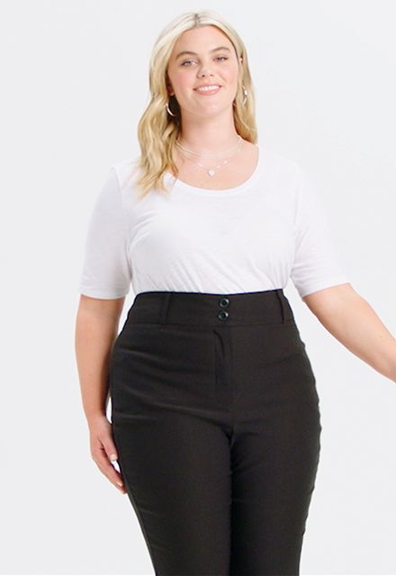 women's plus size black dress pants