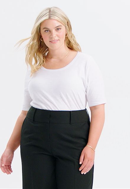plus size wide leg trousers