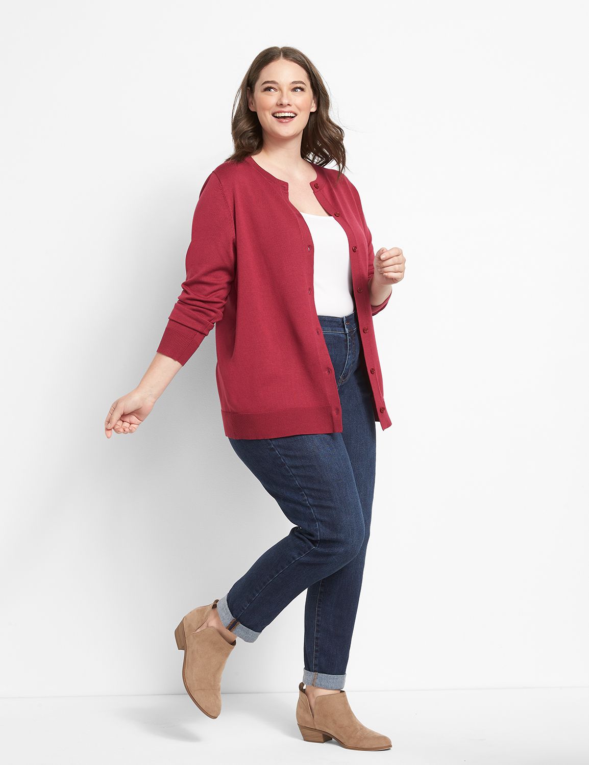 Button-Front Cardigan Product Image 3