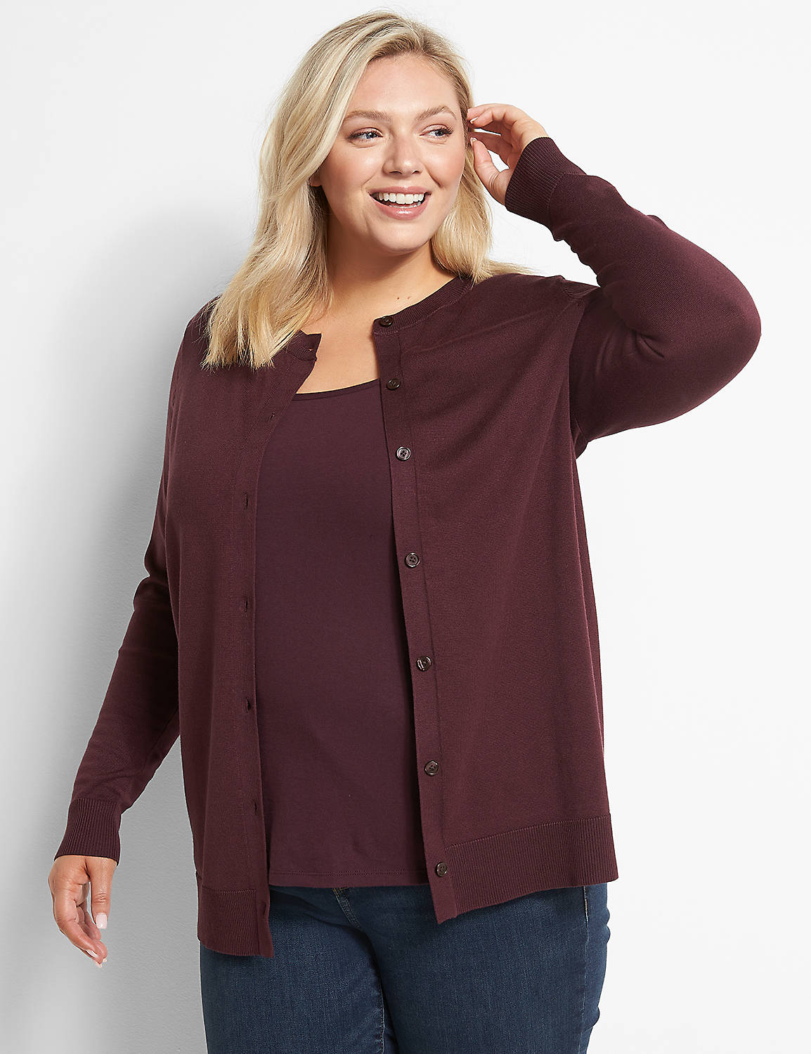 Button-Front Cardigan Product Image 1