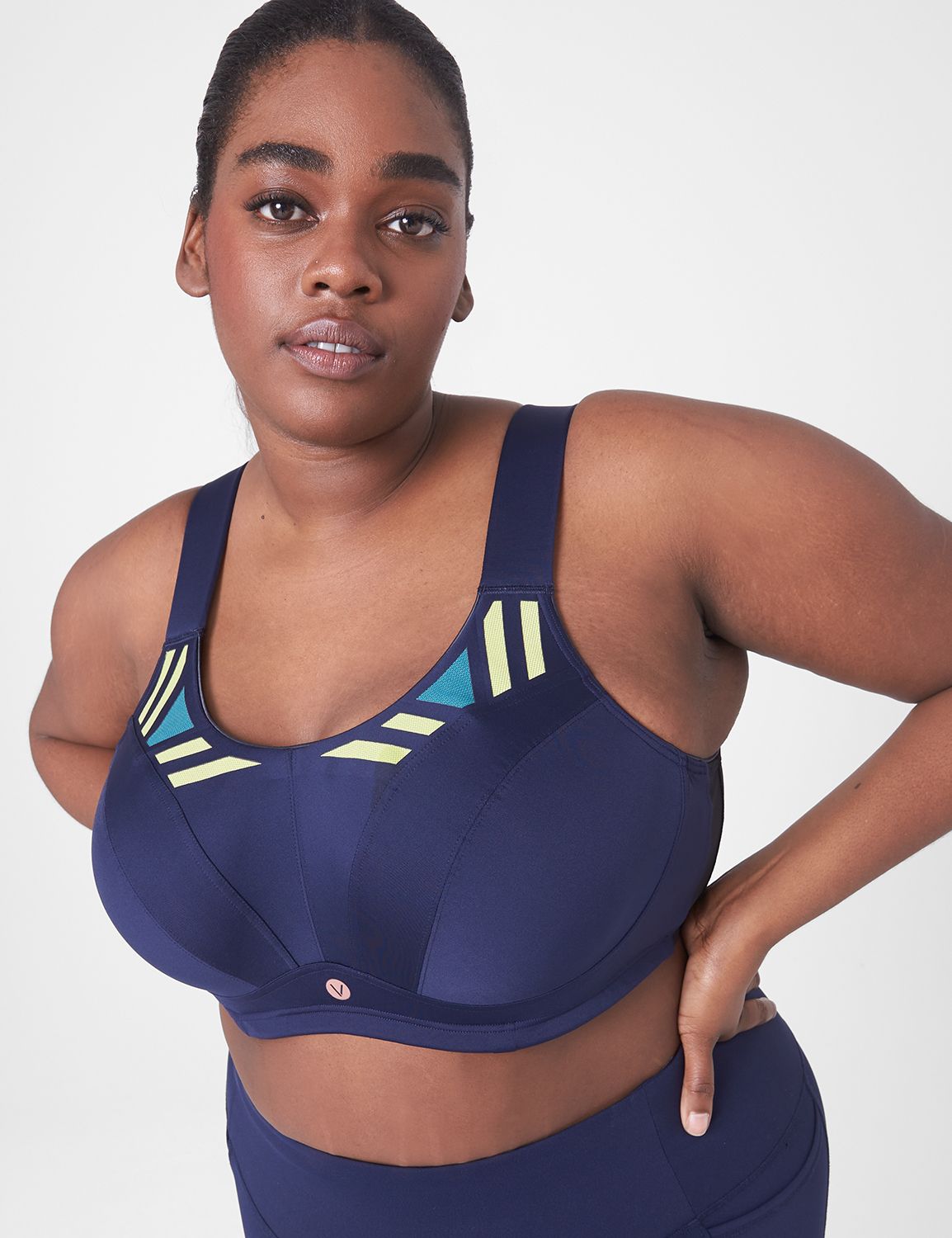 Active D+ Max Support Sports Bra Navy 36D