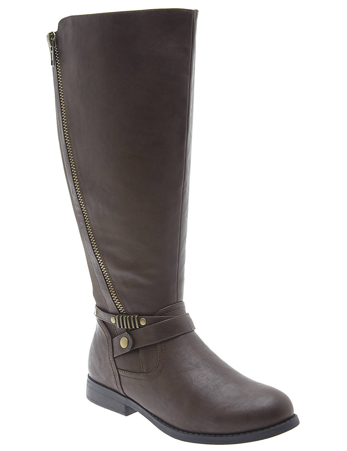 ZIPPER DETAIL RIDING BOOT Product Image 1