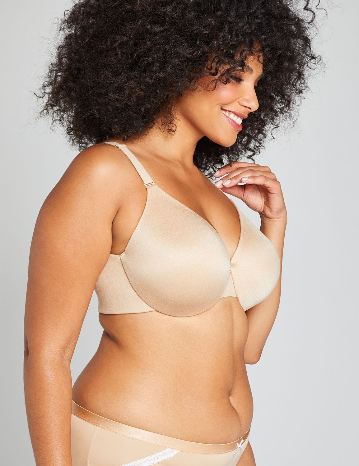 Cacique Lightly Lined No Wire Back-smoother Full Coverage Bra