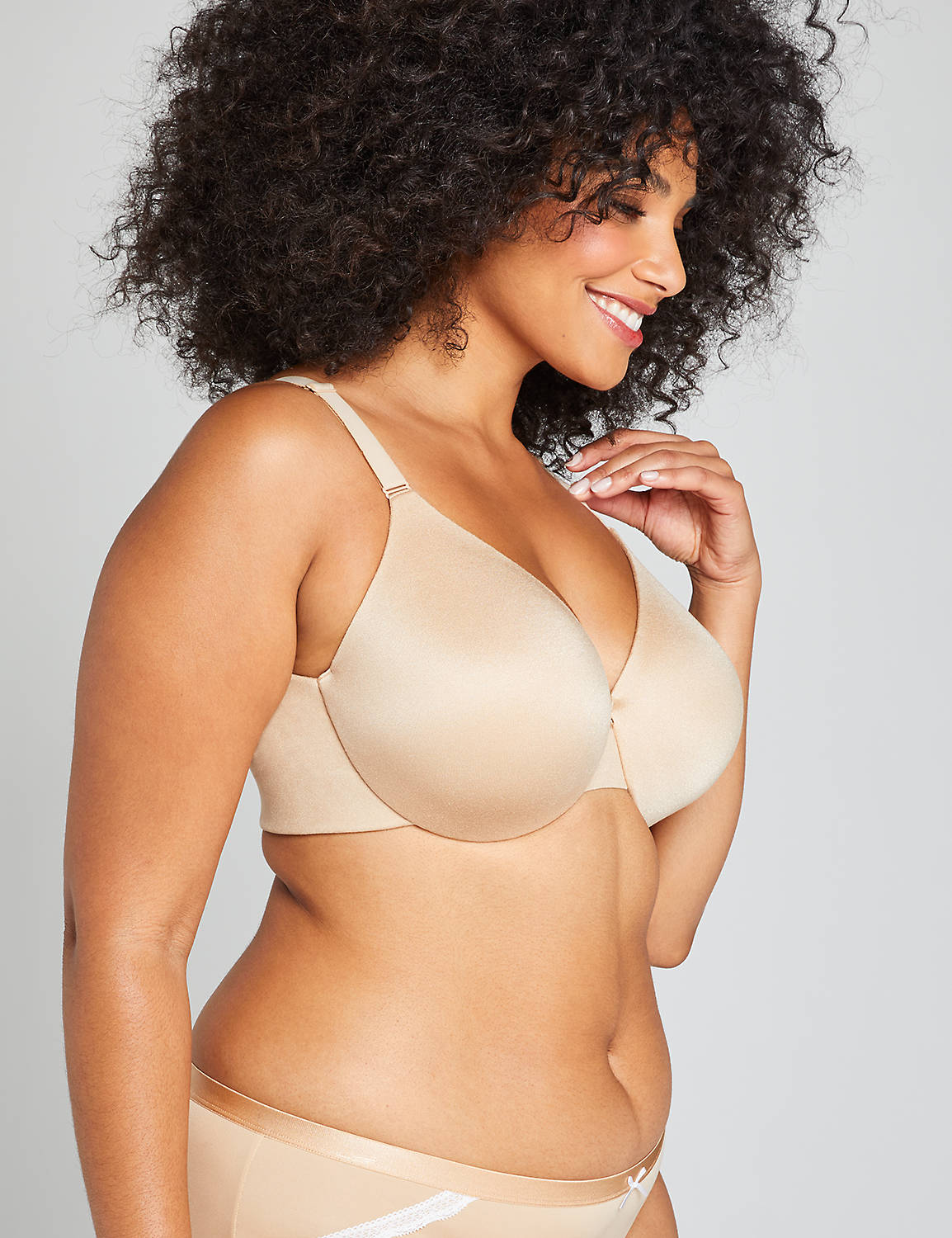Cacique Invisible Back Smoother Full Coverage Bra BEIGE Lane Bryant New NWOT