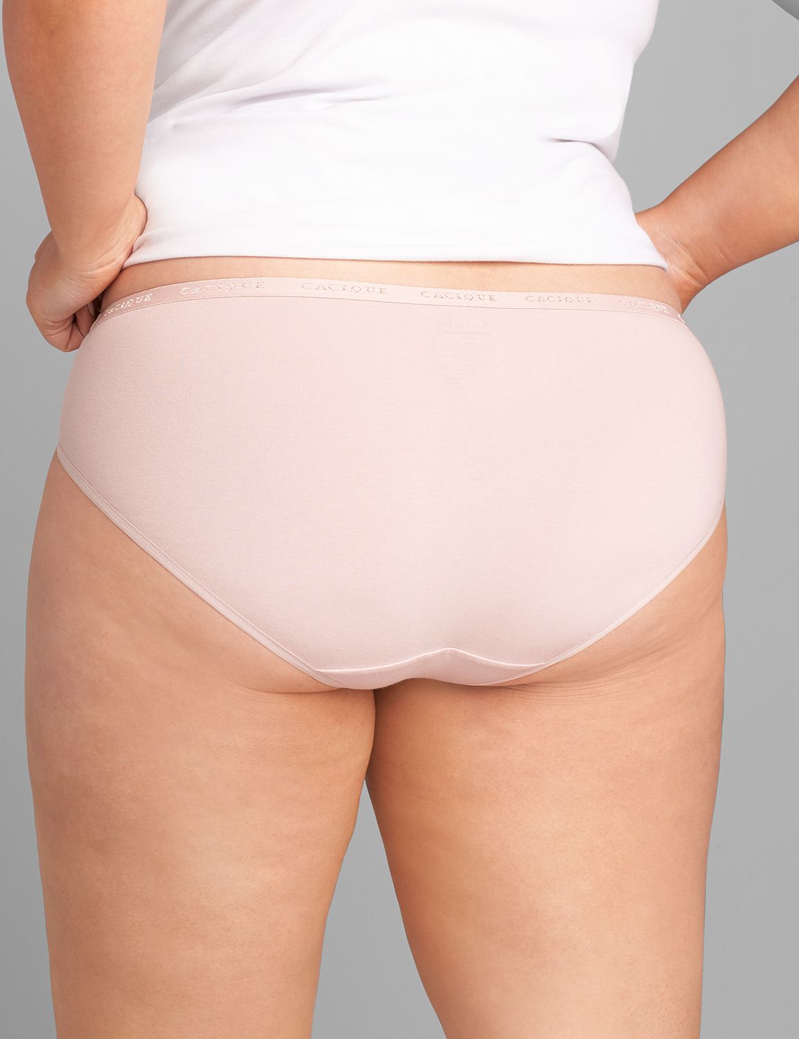 Lane Bryant Cacique Cotton Full Brief Panties Underwear Striped Pink White  18 20