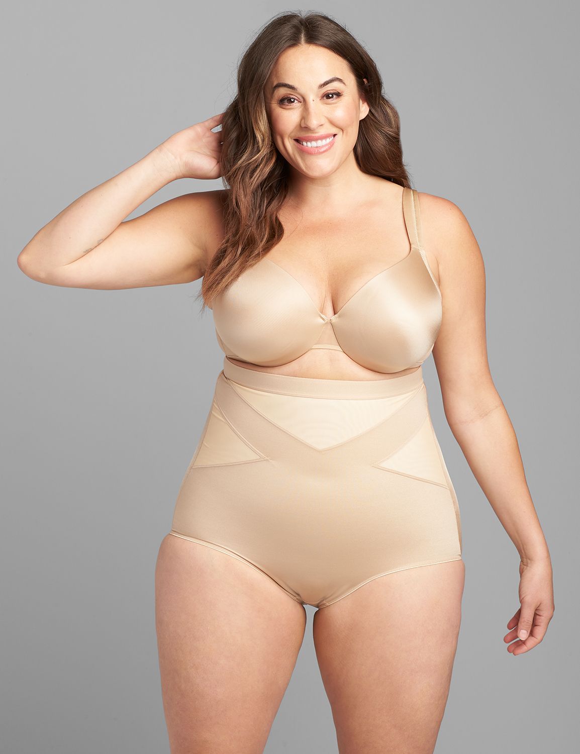 Lane Bryant Coffee Ultra High-Waist Short Shapewear Plus Size 22/24, 3X