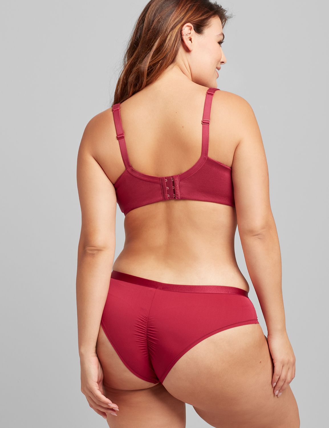 Lightly Lined Full Coverage Flexible Bra - Candy red