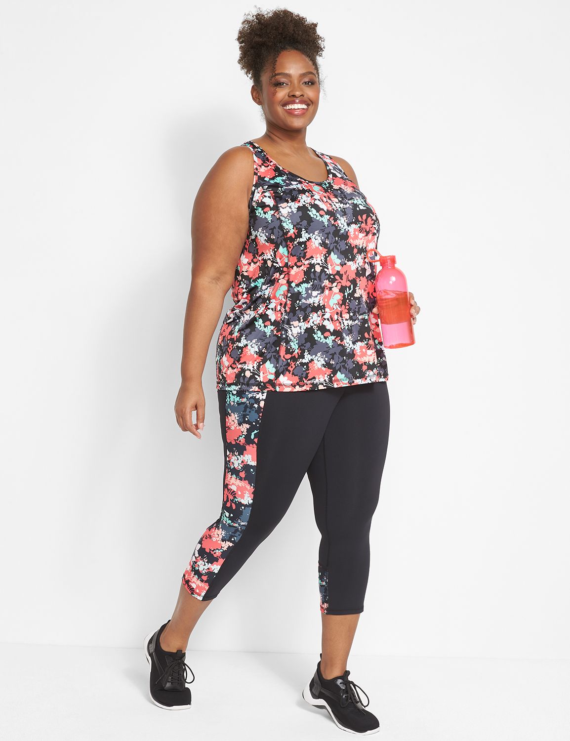 Draped Cross Back Tank PRINT S 1118 Product Image 3