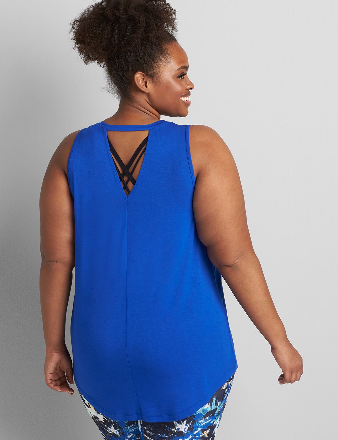 Sleeveless Crew Neck Swing V Back Tank S 1118310:PANTONE Surf the Web:38/40 Product Image 2