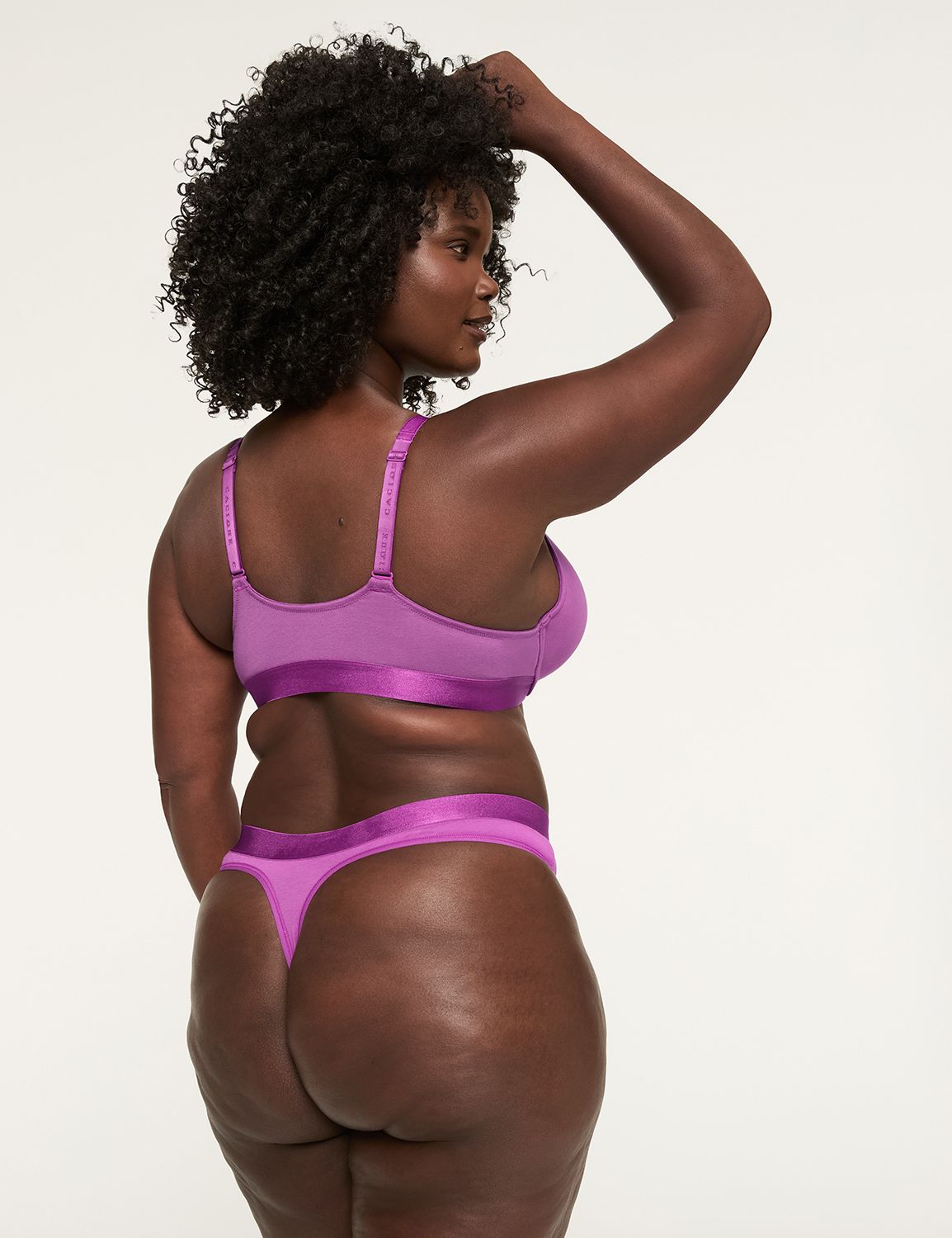 Cotton Thong Panty with Wide Waistband