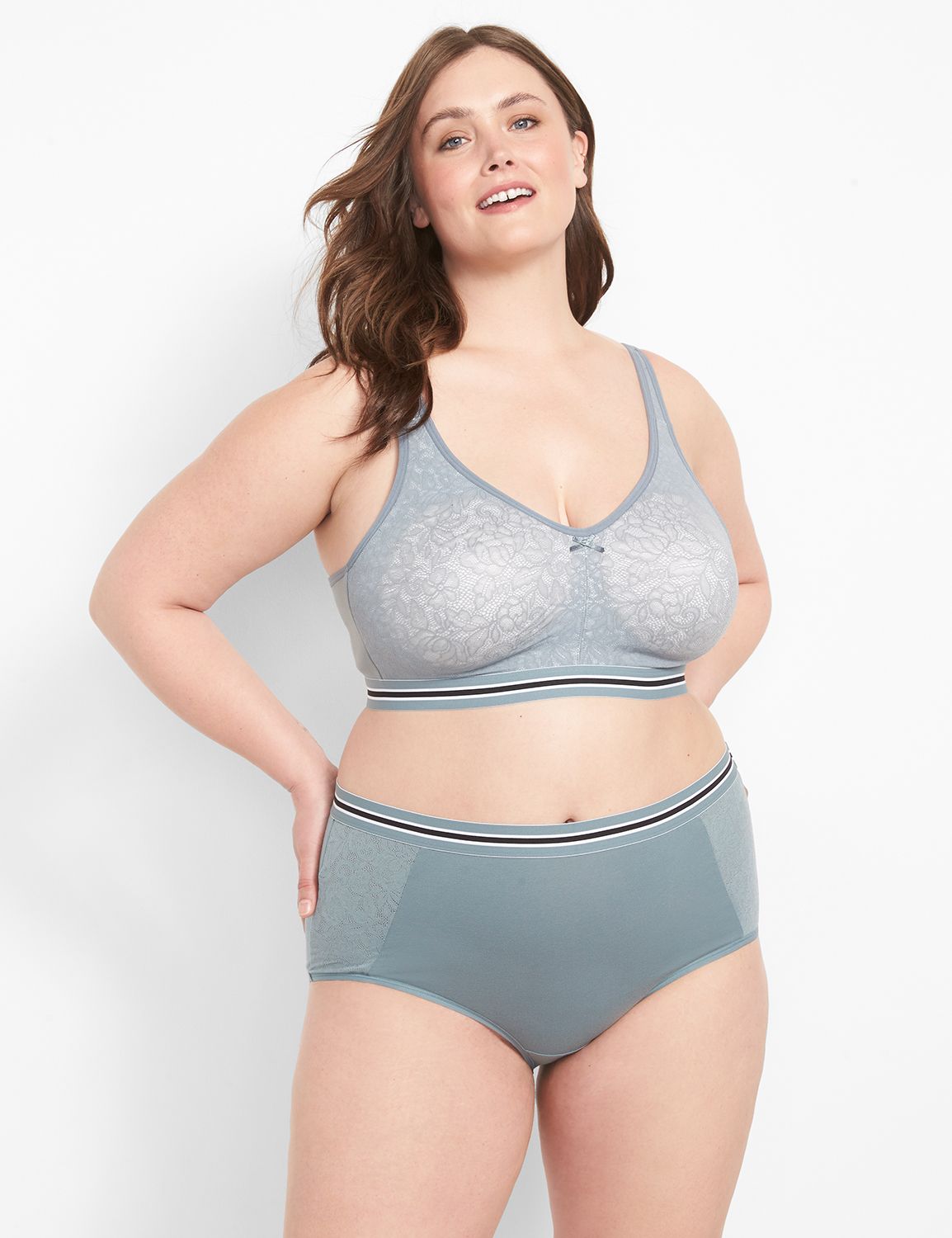 Cotton Full Brief Panty With Wide Waistband LaneBryant