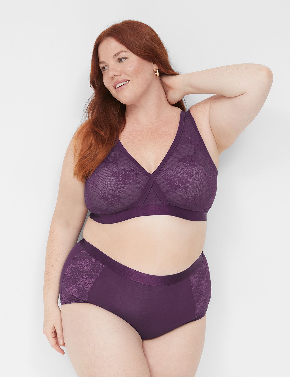 Lane Bryant Beautiful Purple Extra Soft Thong Panty Plus Size 14/16