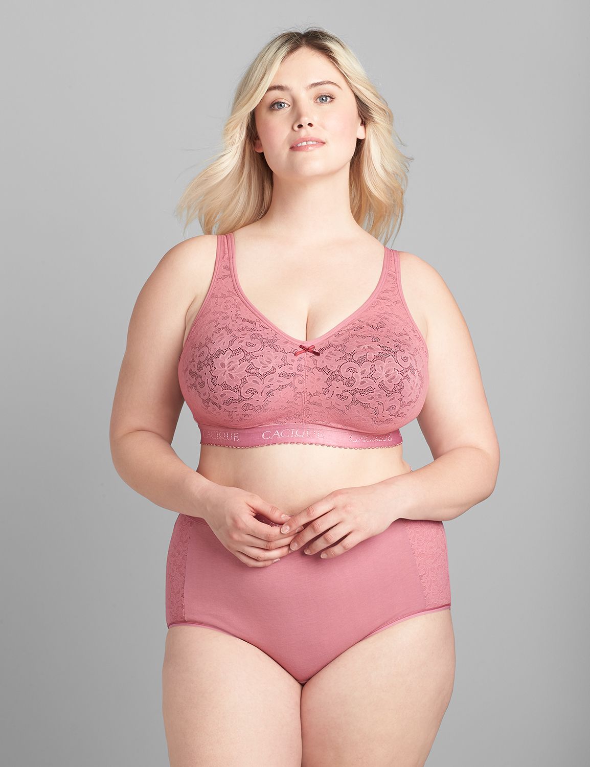 Cotton Full Brief Panty with Lace Trim Product Image 1