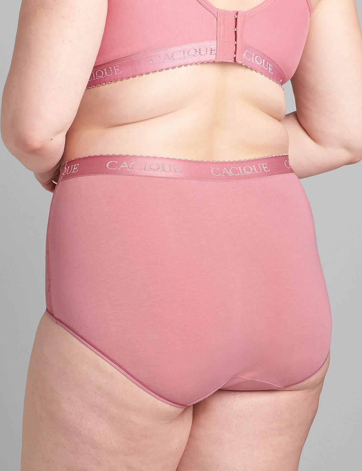 Cotton Full Brief Panty with Lace Trim Product Image 2