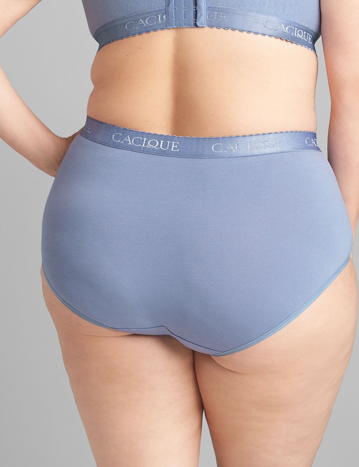 Cotton Full Brief Panty with Lace Trim Product Image 2