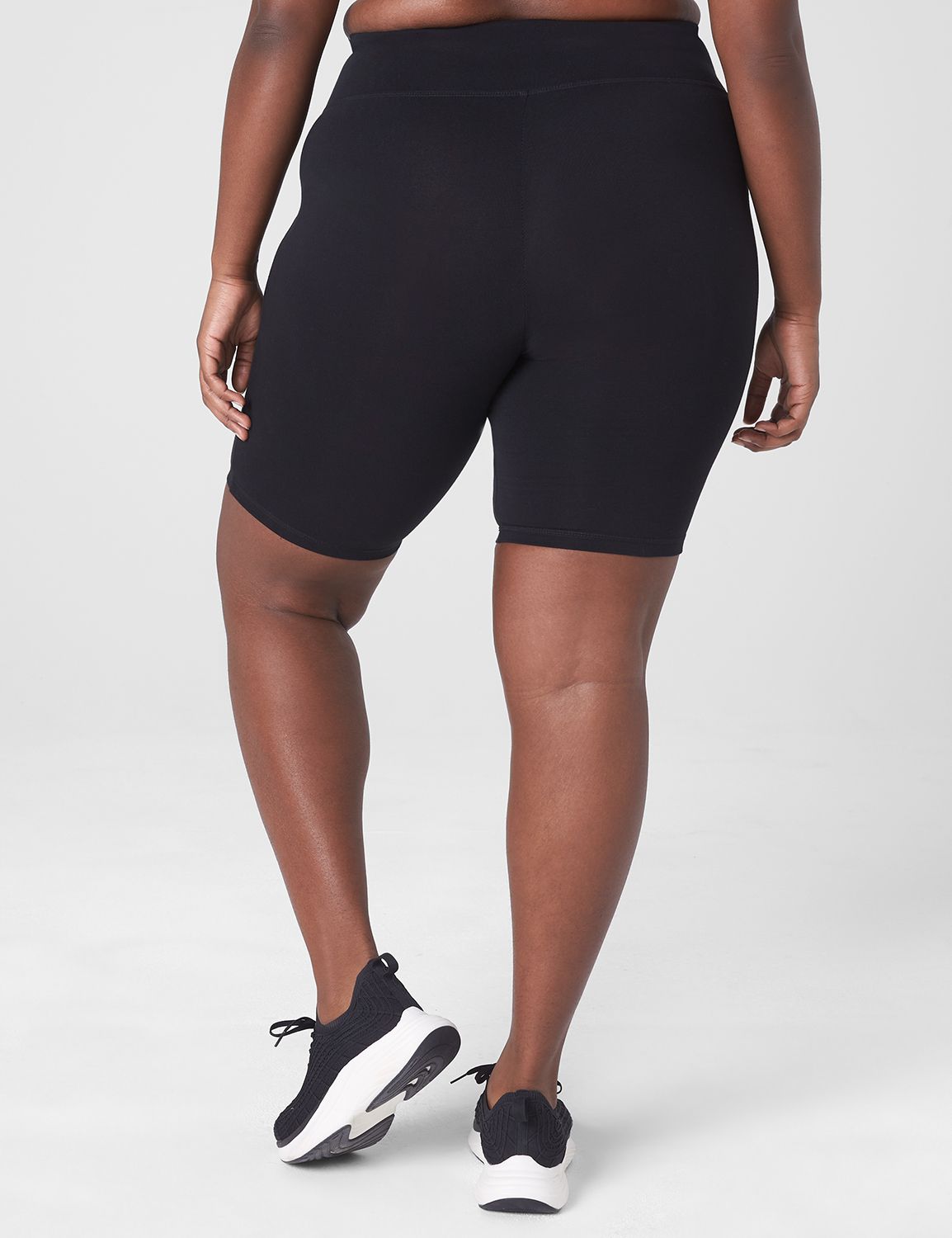 Women's High Waisted Bike Shorts Wide Elastic Tummy Control Stretch Bermuda