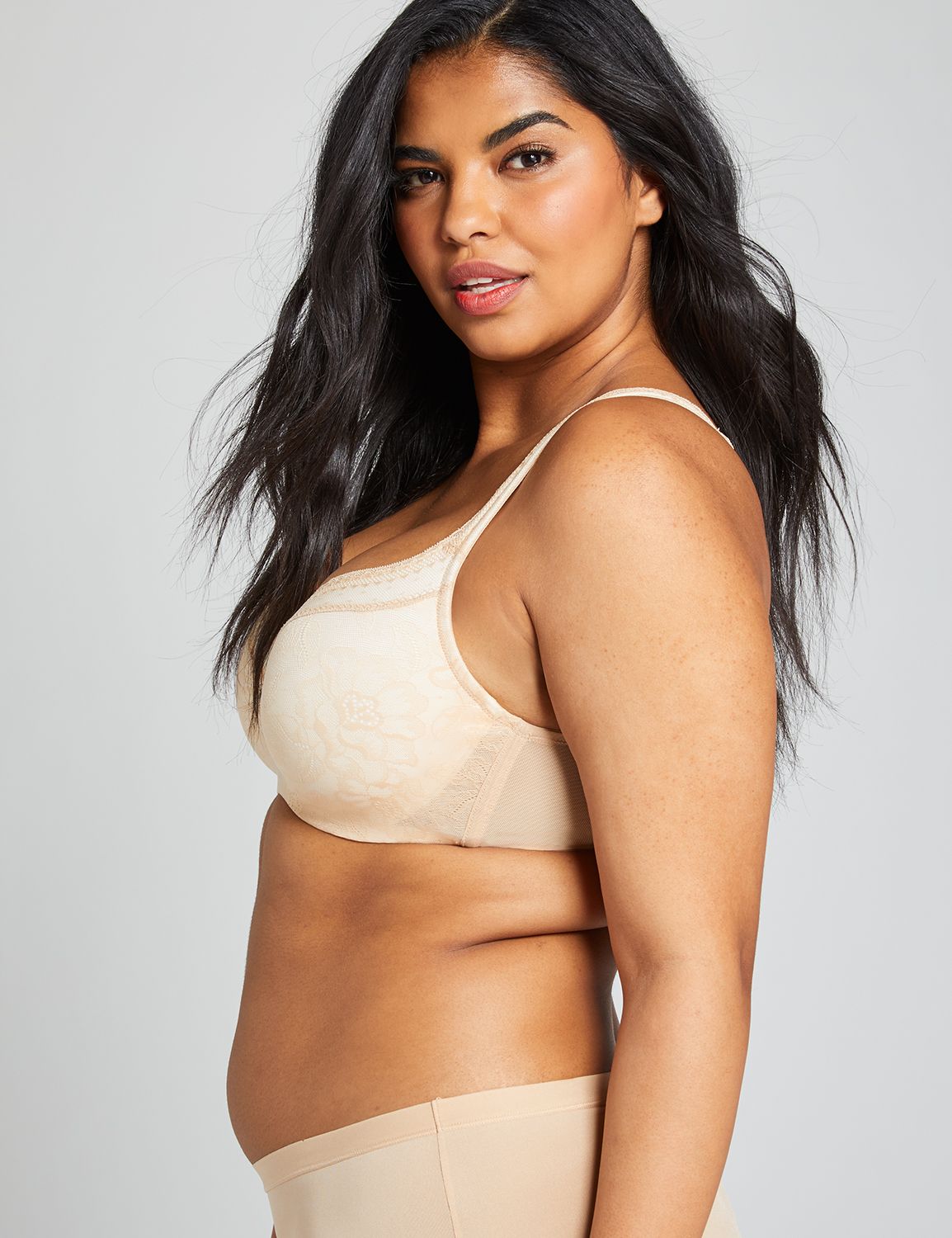 Lightly Lined Balconette Bra with Lace