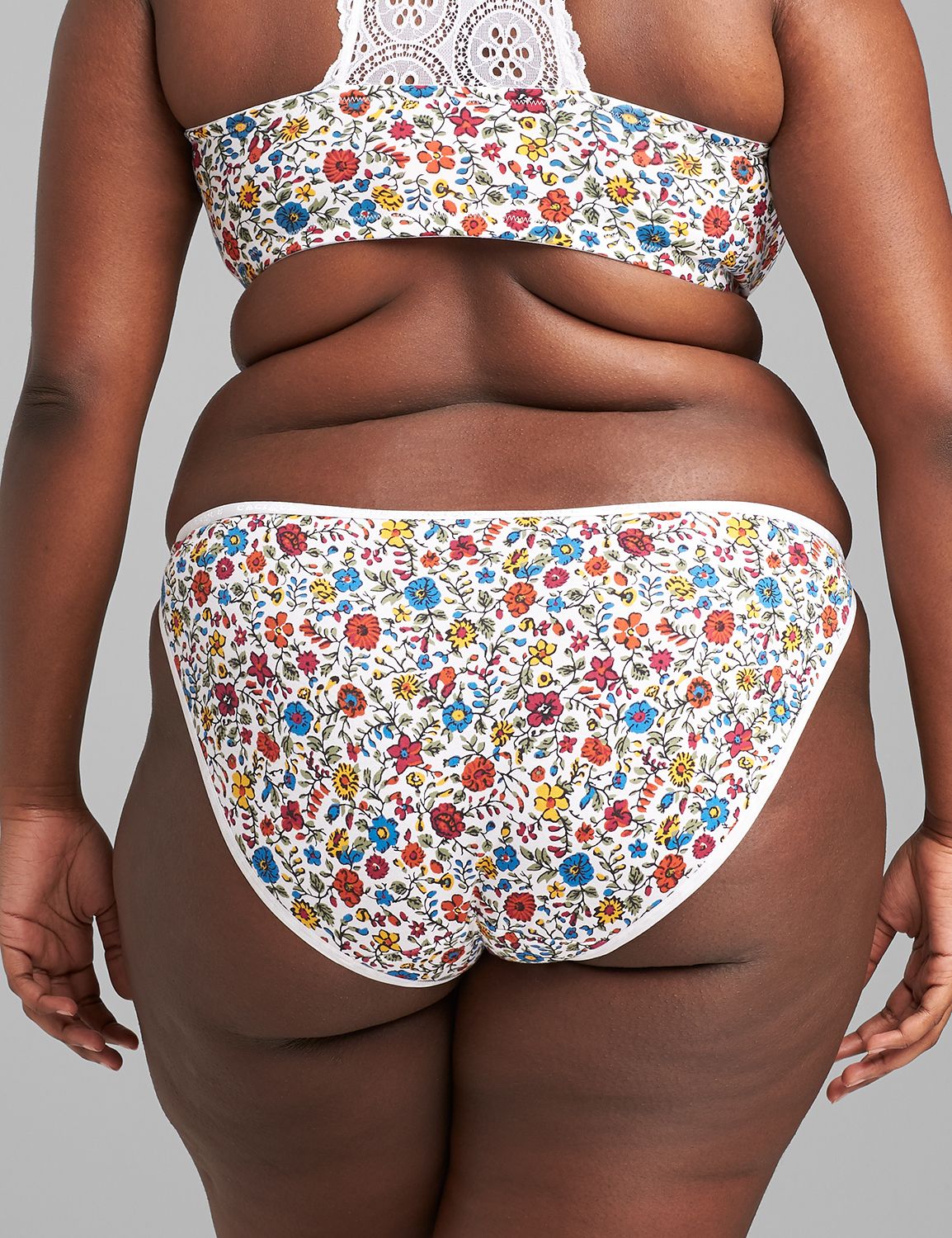 Cotton String Bikini Tailored 17CM 1118140 S:Vintage ditsy_Bright White_CSU21051:18/20 Product Image 2