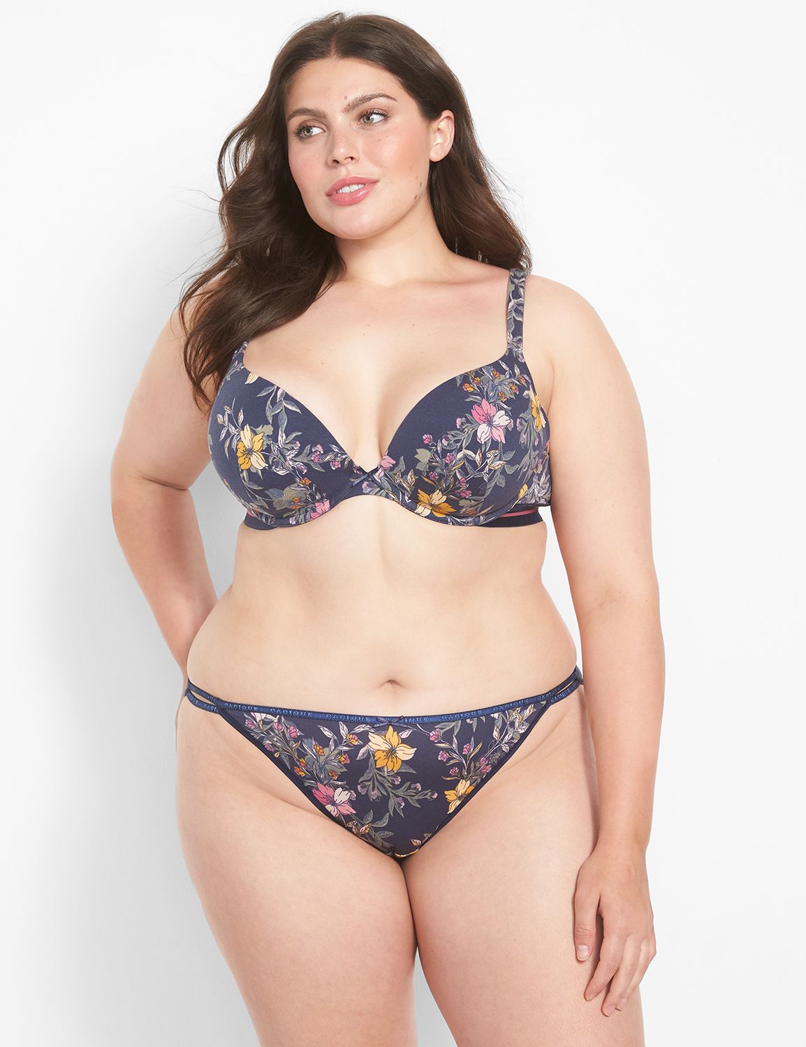 Lane Bryant - This Seriously Sexy bra + panty set is a *blue mood