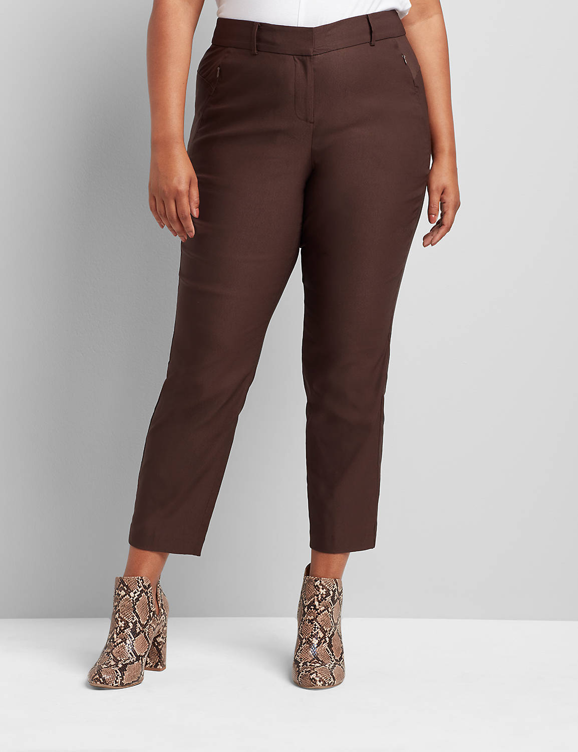 Allie Mid Rise Ankle 1117966:PANTONE Coffee Bean:12 Product Image 1
