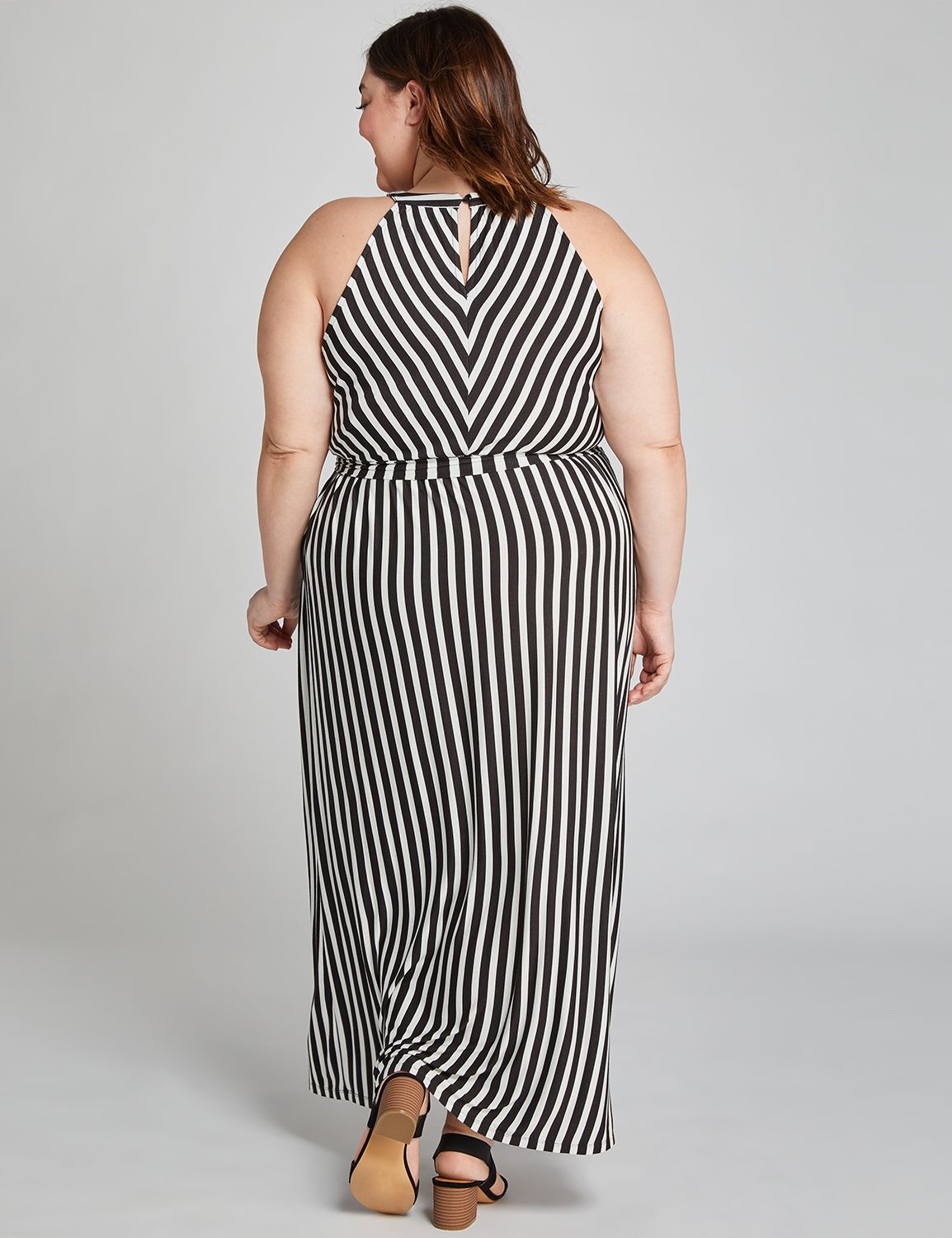 1103787 SLVLS KEYHOLE NECK MAXI - Y/D PRINT - SP/SUM:LBSU19198_TrocederoStripe_colorway1:14/16 Product Image 2