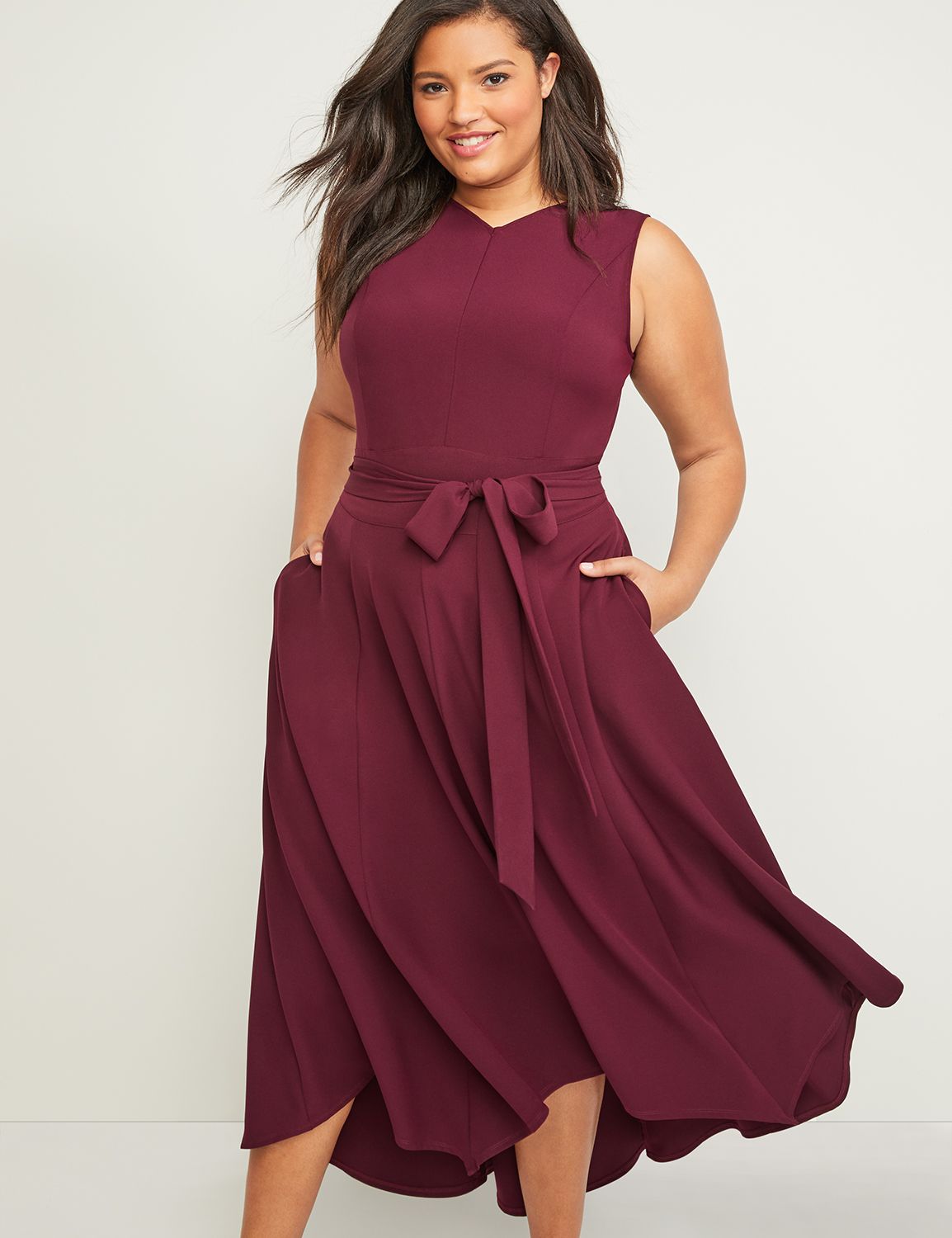 lane bryant burgundy dress