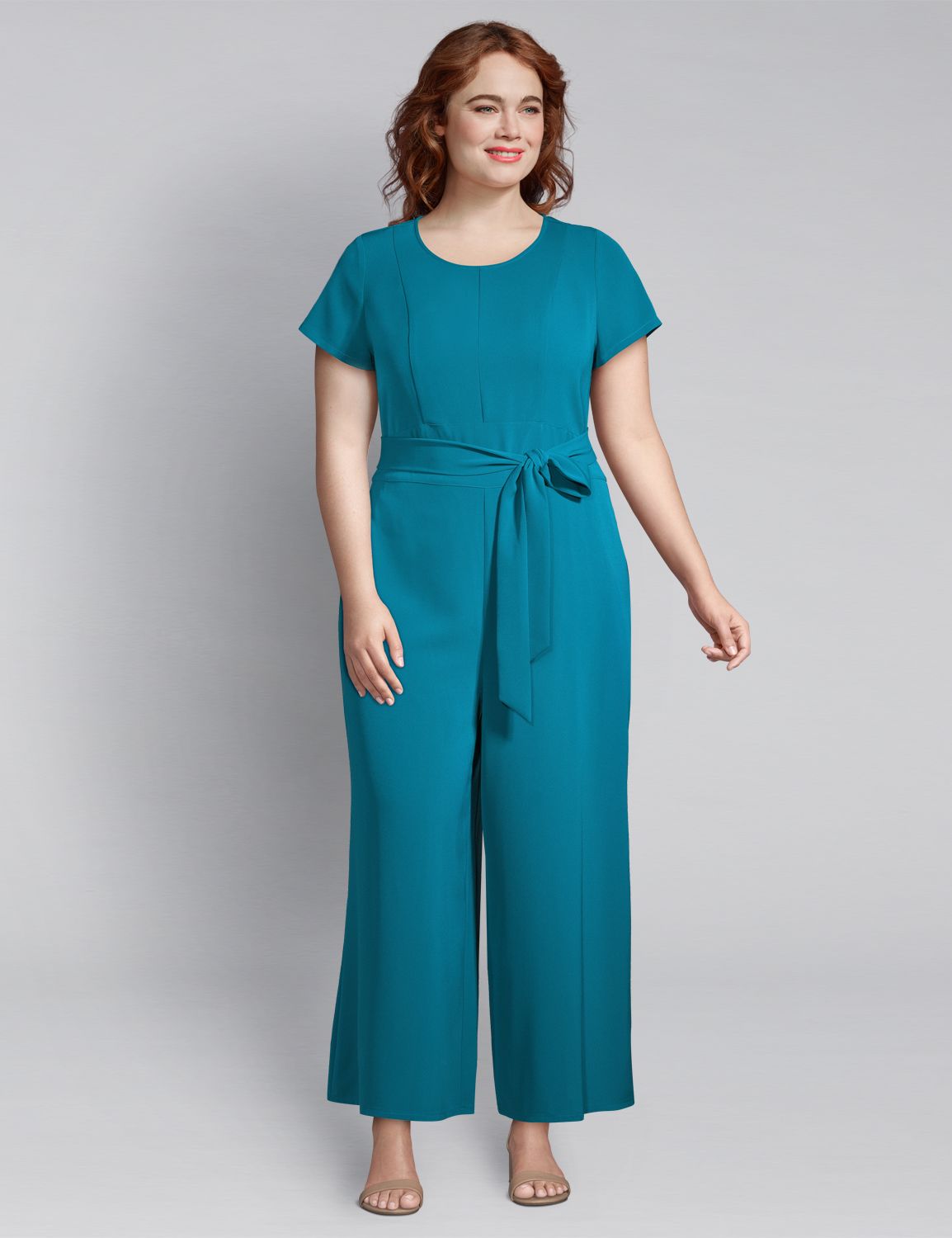 lane bryant denim jumpsuit