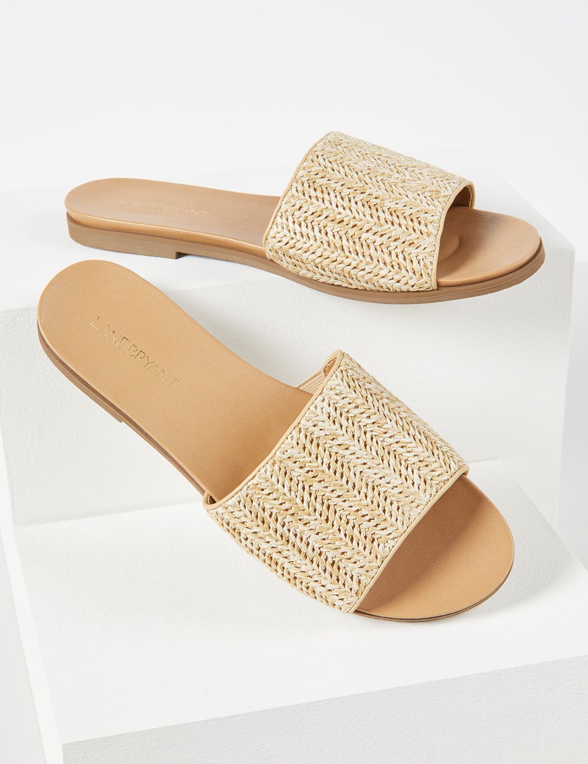 woven slide sandals