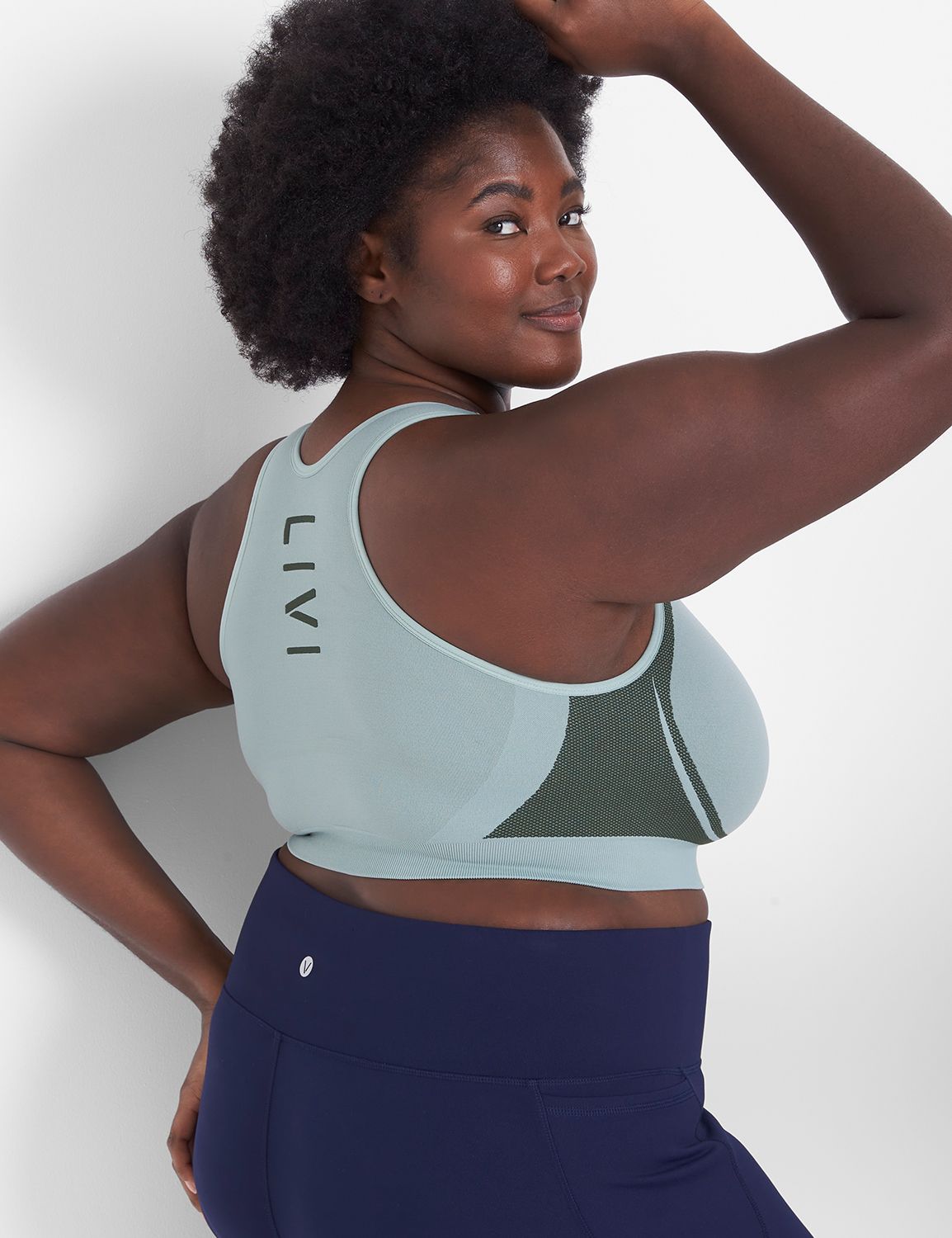 Lane Bryant LIVI Wireless Low-Impact Zoned Seamless Contrast