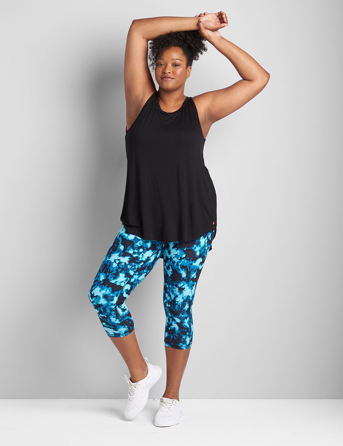 Power Capri Wicking Legging S 1118348:LBSU21017_SpacedTieDye_colorway7:34/36 Product Image 2