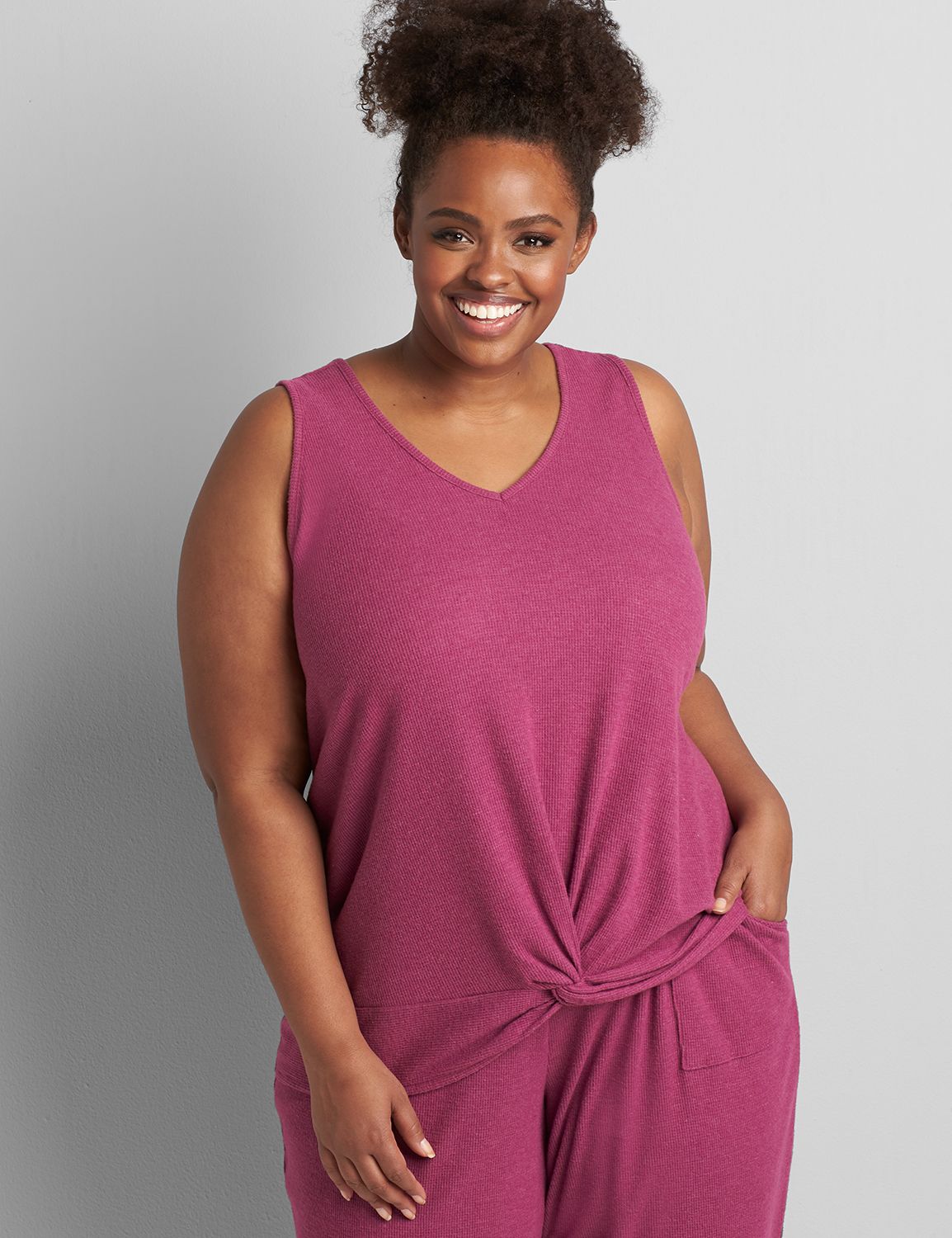 LIVI Waffle-Knit Tank Product Image 1