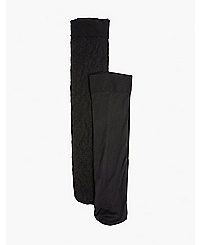 Lane Bryant Solid & Lace Trouser Socks 2-Pack ONESZ Black