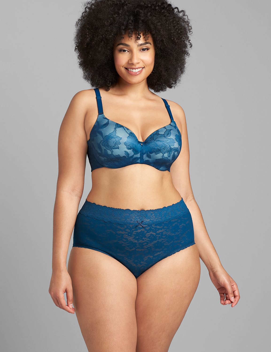 Cacique Invisible Lace Backsmoother Lightly Lined Balconette Bra