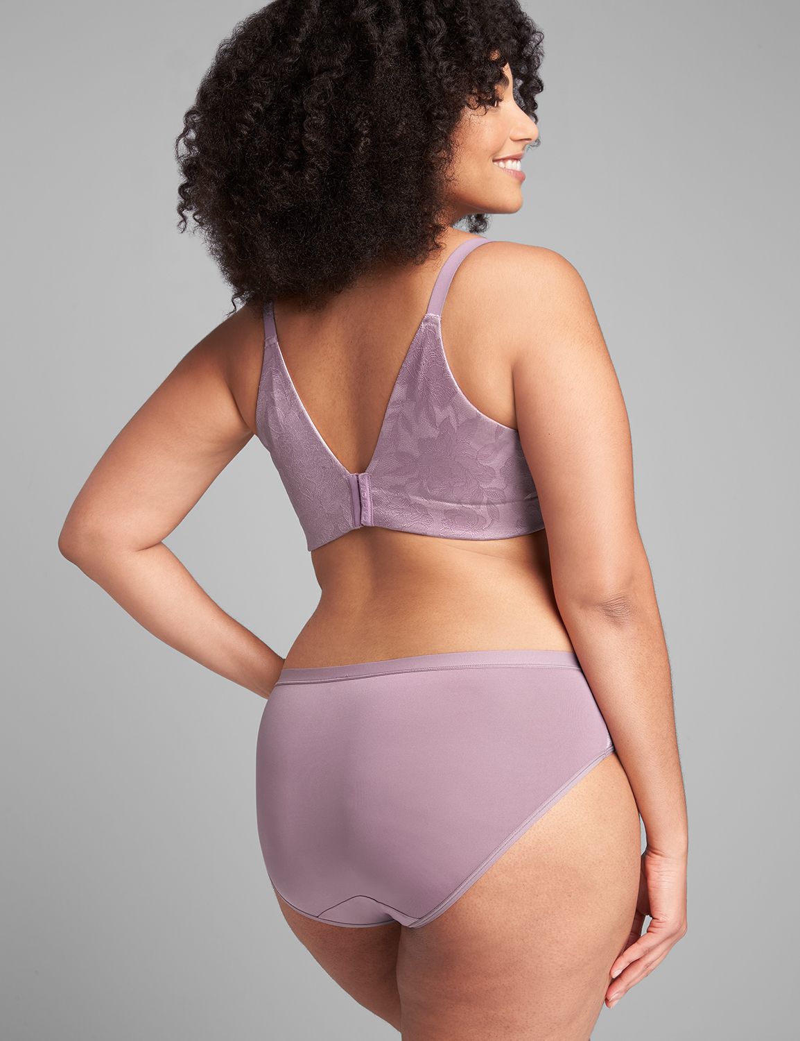 Backsmoothing Lightly Lined Balconette UW Satin Lace - CH - 1121489 F:PANTONE Elderberry:42D Product Image 2