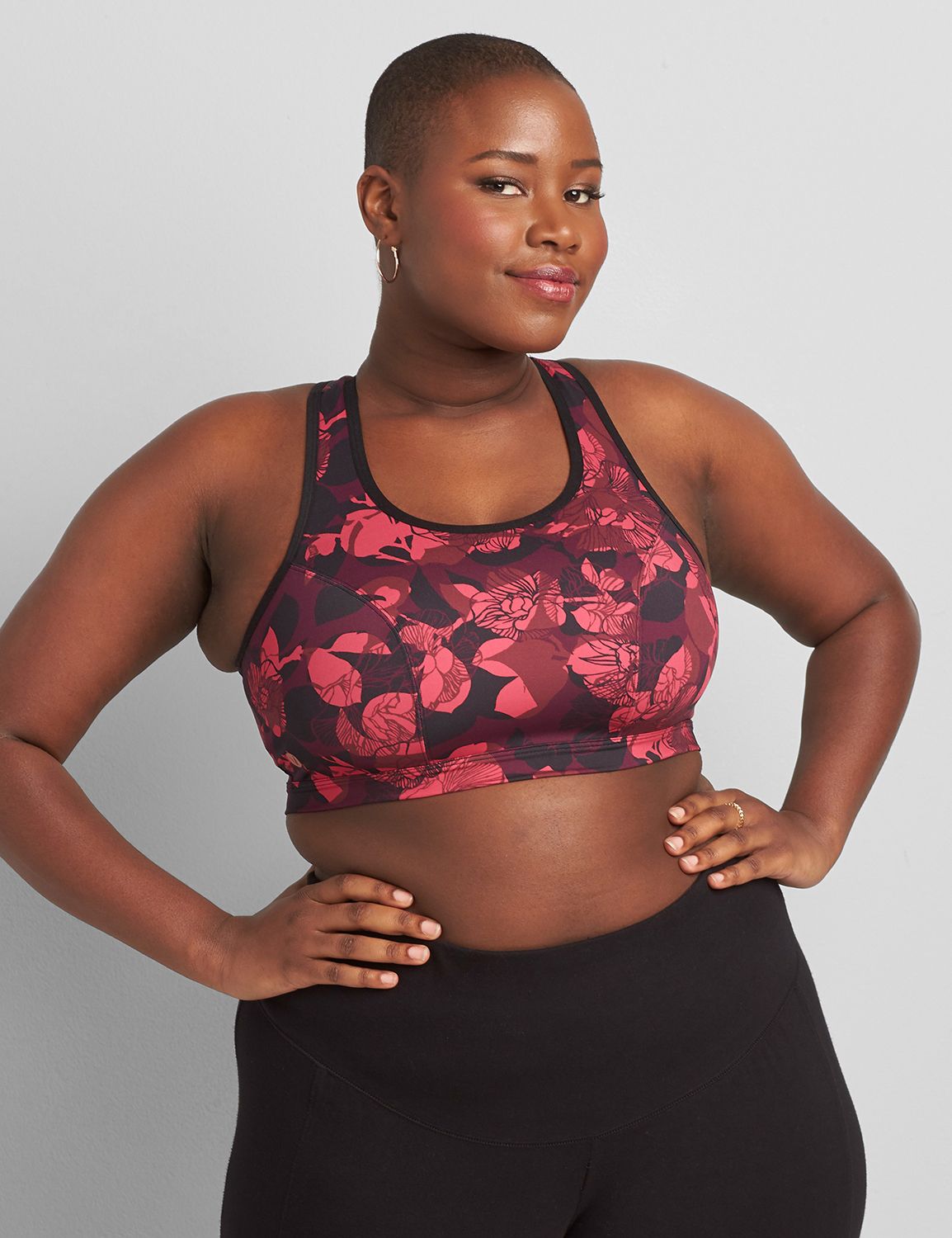 plus size strappy sports bra