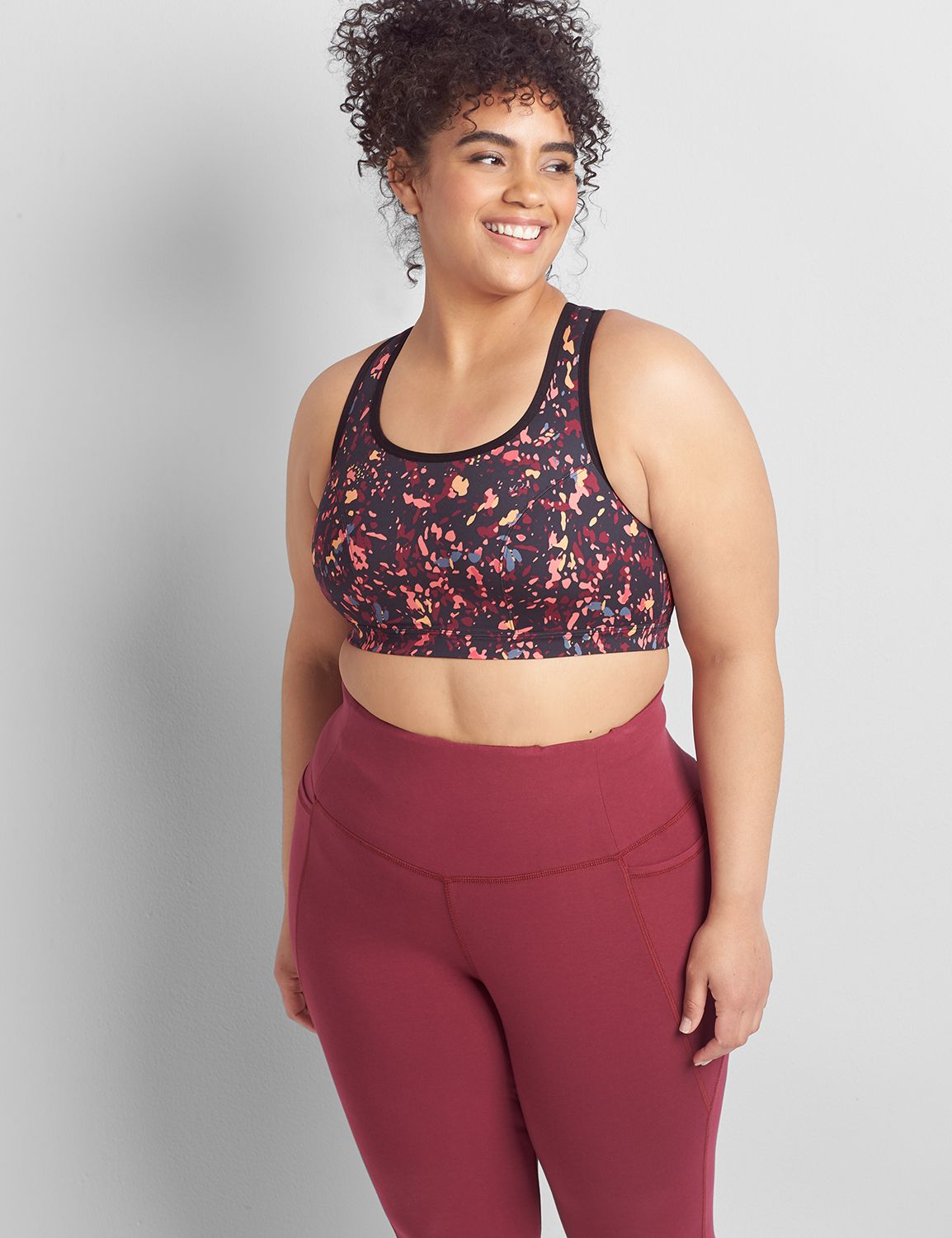 LIVI Wireless Low-Impact Sport Bra With Wicking - Keyhole Racerback