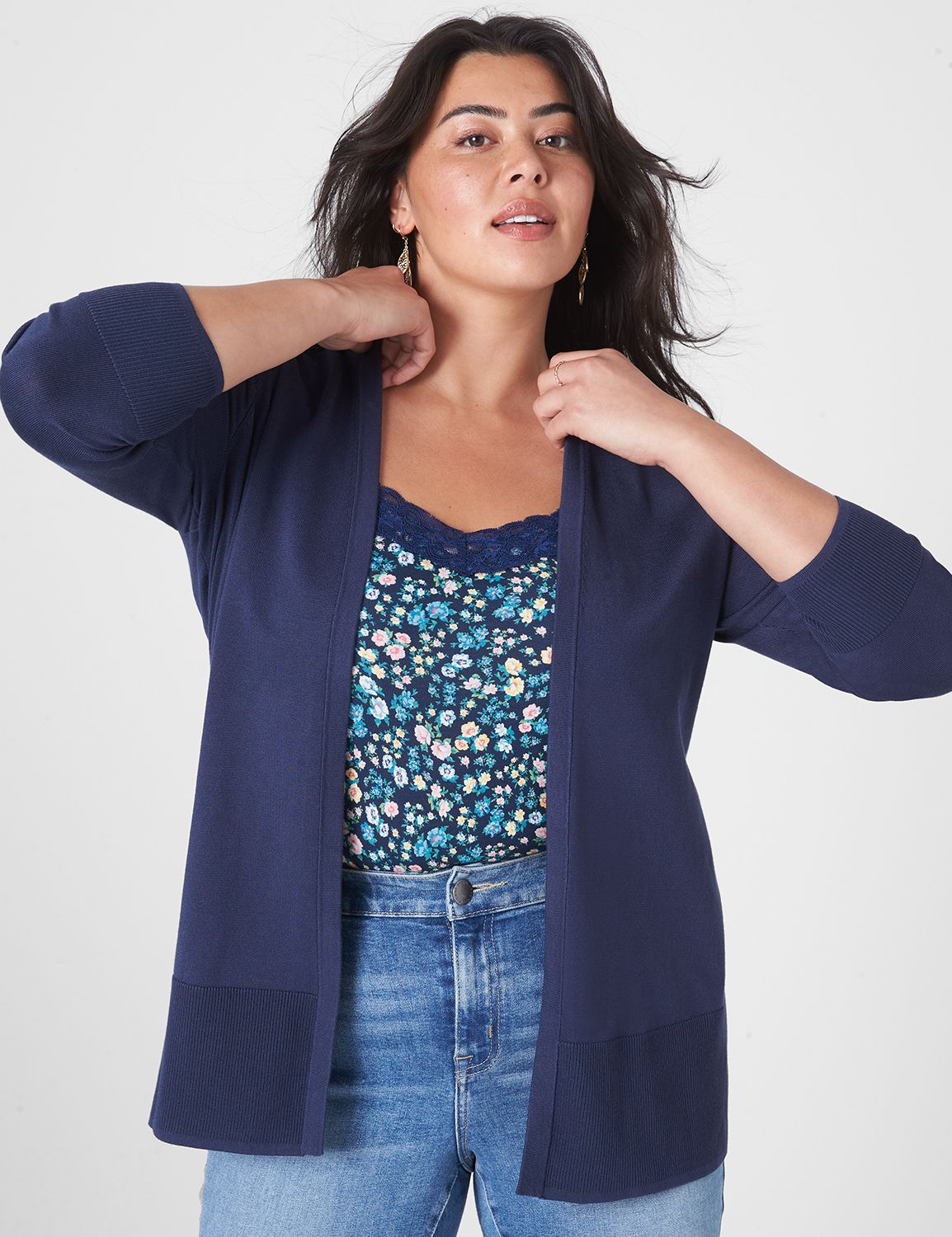 Front Pocket 3/4 Sleeve Top