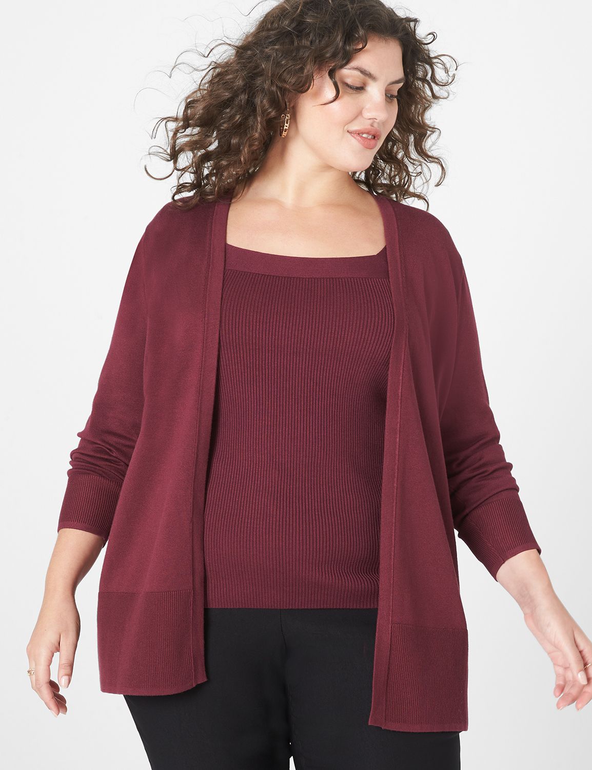 OUTLET 3/4 SLEEVE OPEN FRONT MODERN