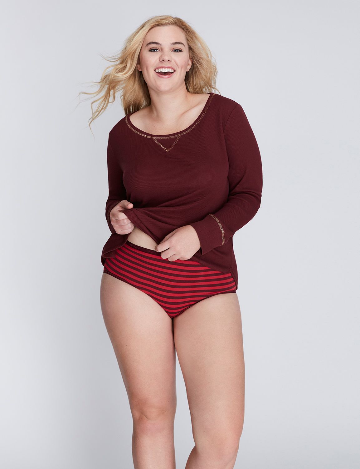 12 Sample Stripe Tonal Red Cotton Cheeky Tailored 1039315