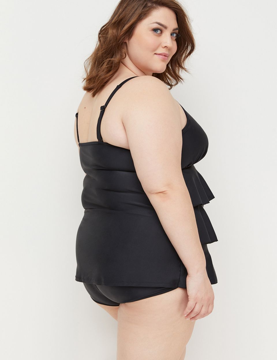 Lane Bryant Plus Size Swimwear for Women Flounce Swim Tankini Top With ...