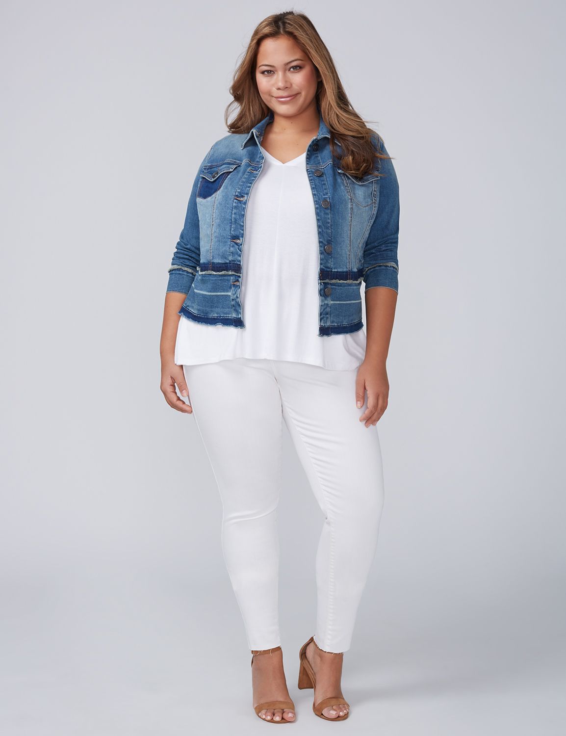 lane bryant blue jean jackets