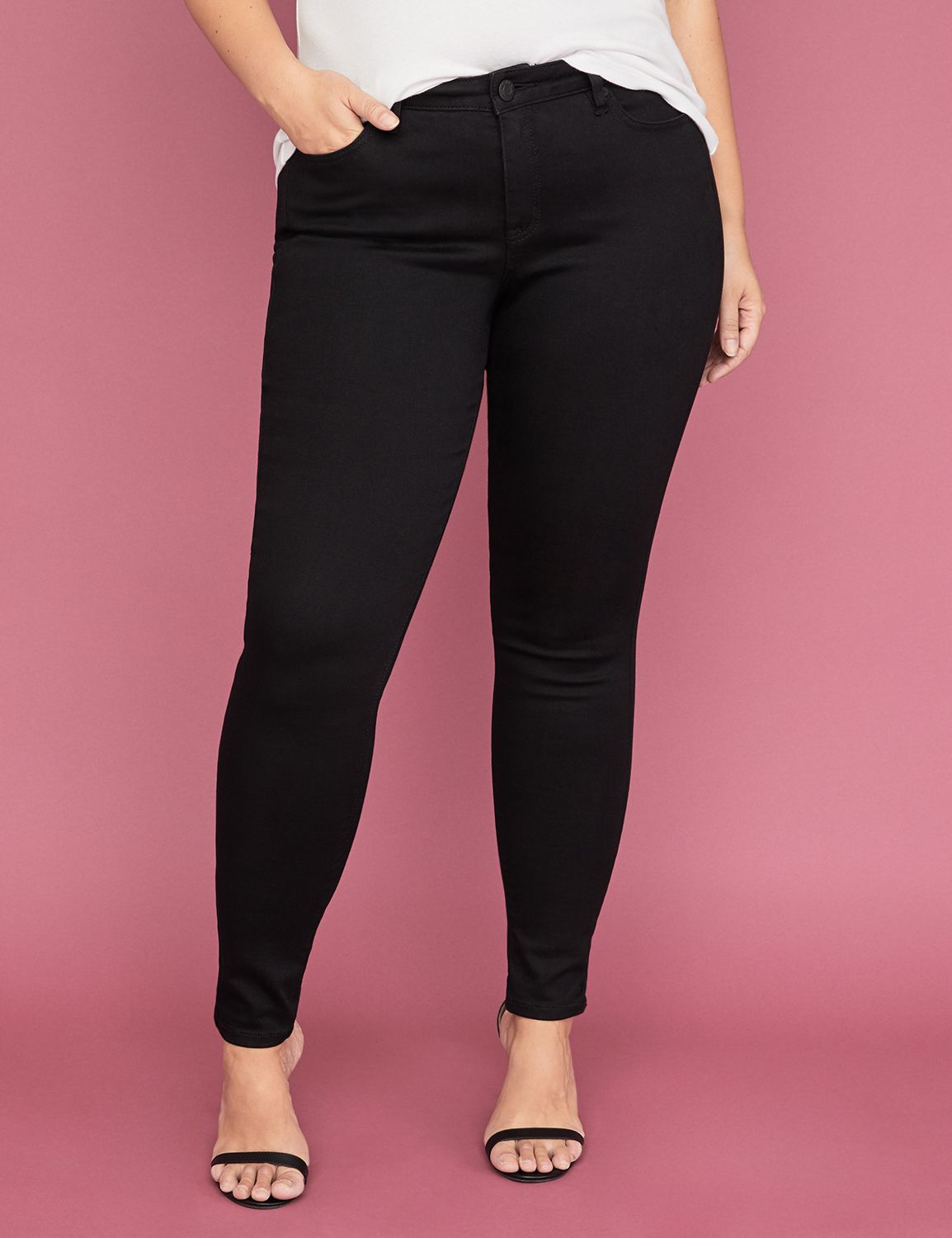 lane bryant mid rise super stretch skinny jeans