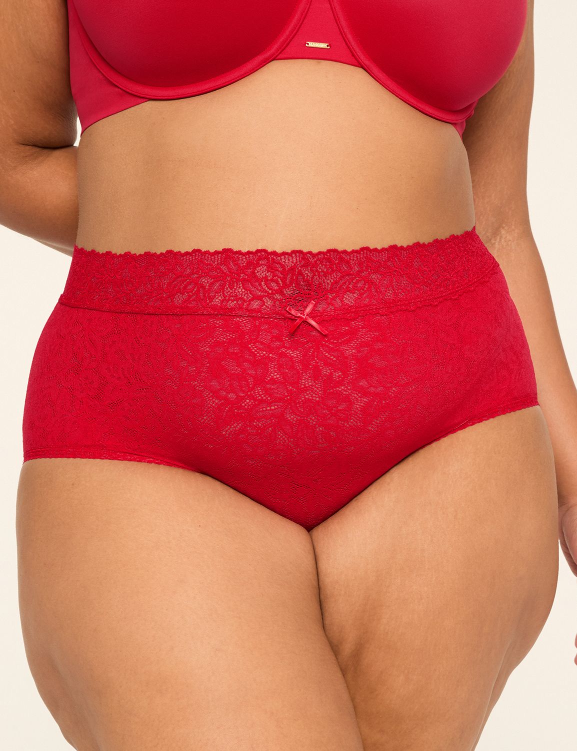 Soft Stretch Lace High Leg Brief HR Product Image 1