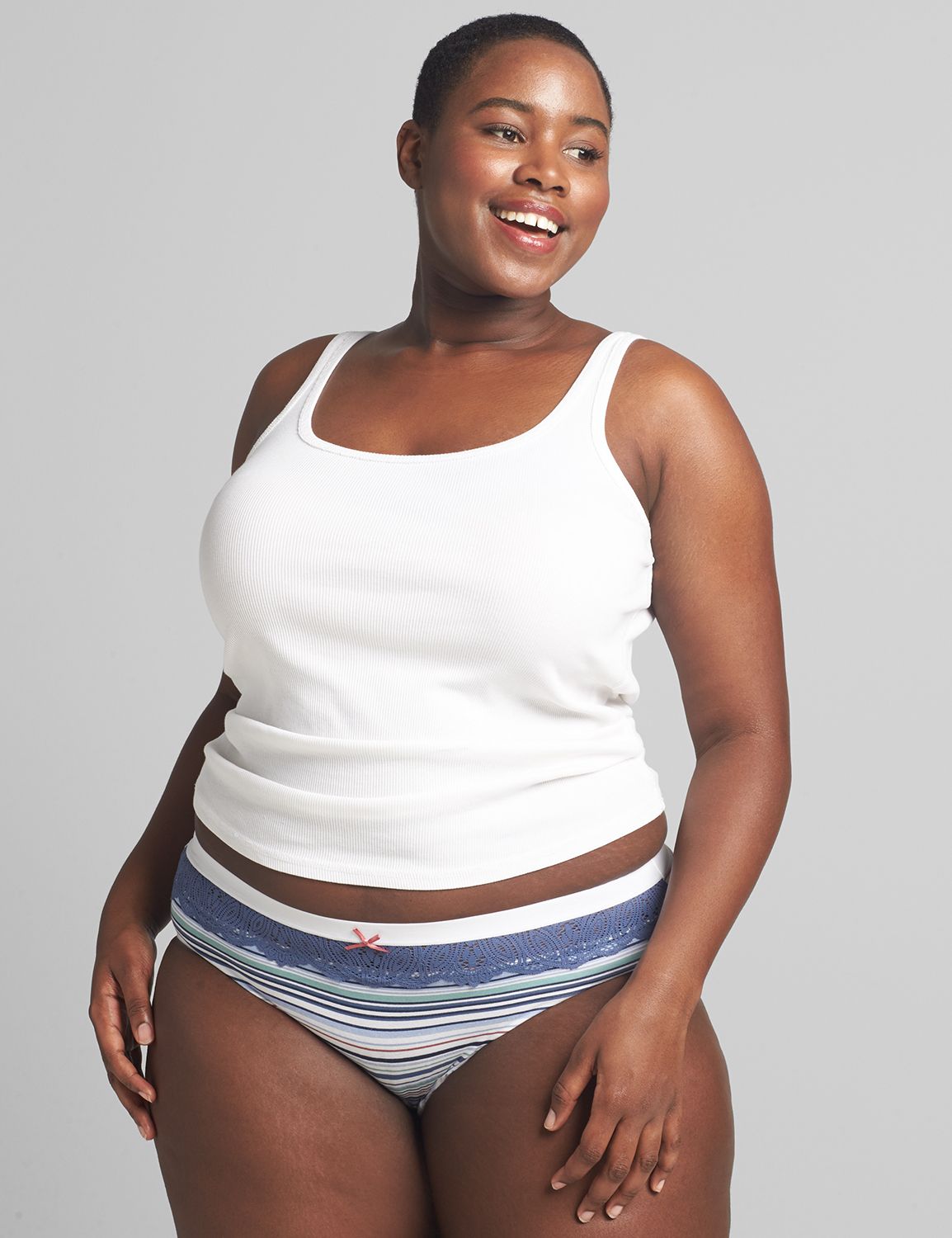 Cotton Hipster Panty with Lace Waist