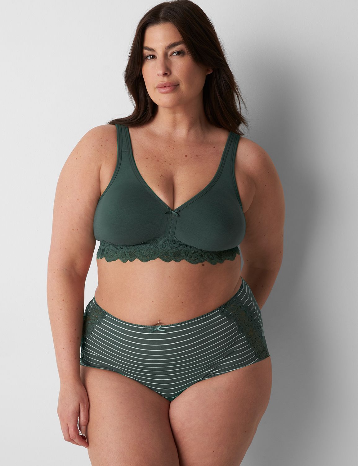Cotton Full Brief Artisan Lace Back Product Image 1